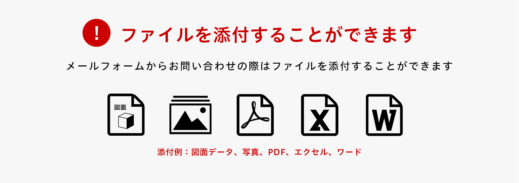 ファイルを添付することができます